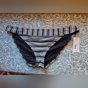 A.N.A NWT XXL Black & White Stripe Bikini Bottom